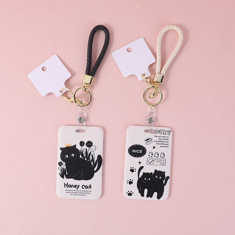 Portacarte Meow cat in bianco e nero tutto abbinato