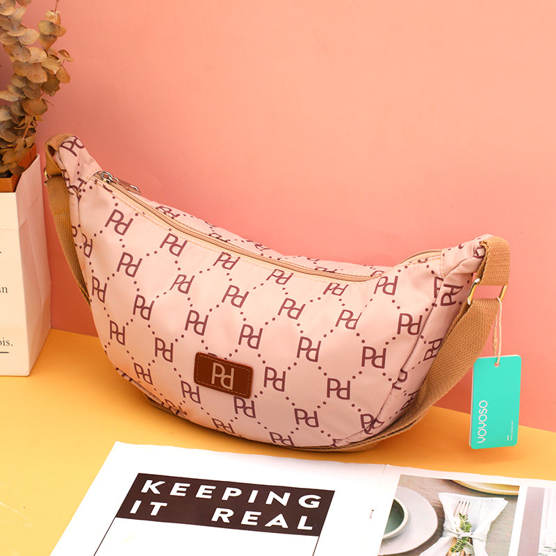 Elegante borsa a tracolla a tracolla - beige