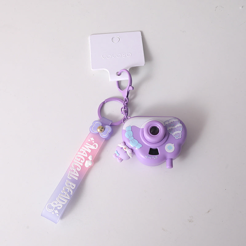 Volpe dalle grandi orecchie e coniglio sognante, portachiavi in corda da progetto