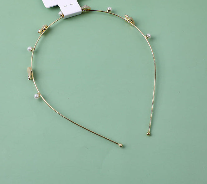 Cerchietti per capelli in lega di perle di strass moda-16
