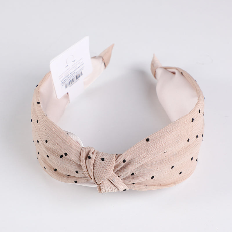 Cerchietto per capelli con orecchie a pallini