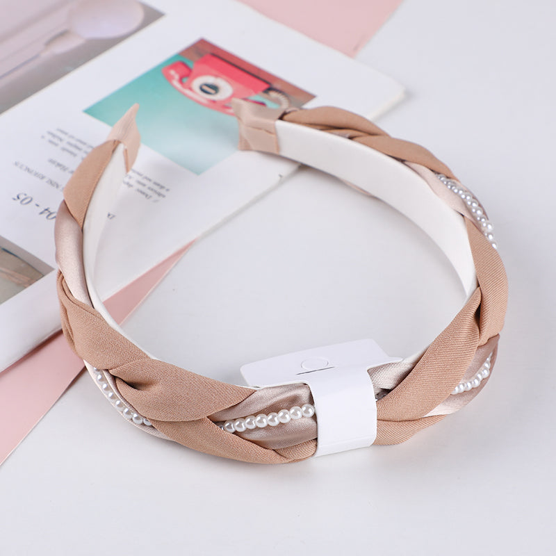 Cerchietti per capelli con treccia di dile