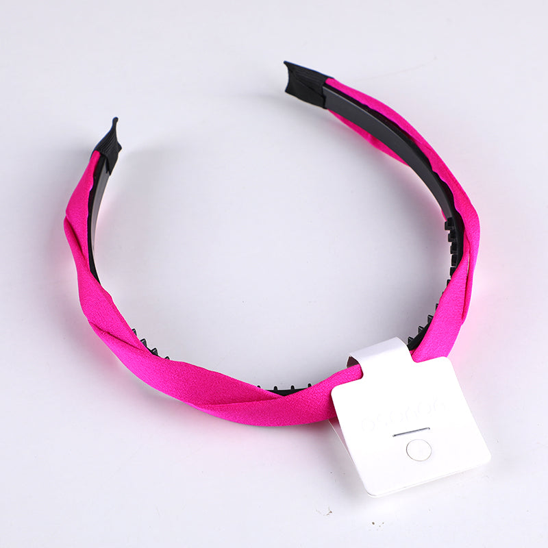 Cerchietti per capelli con avvolgimento in serie rosso rosato