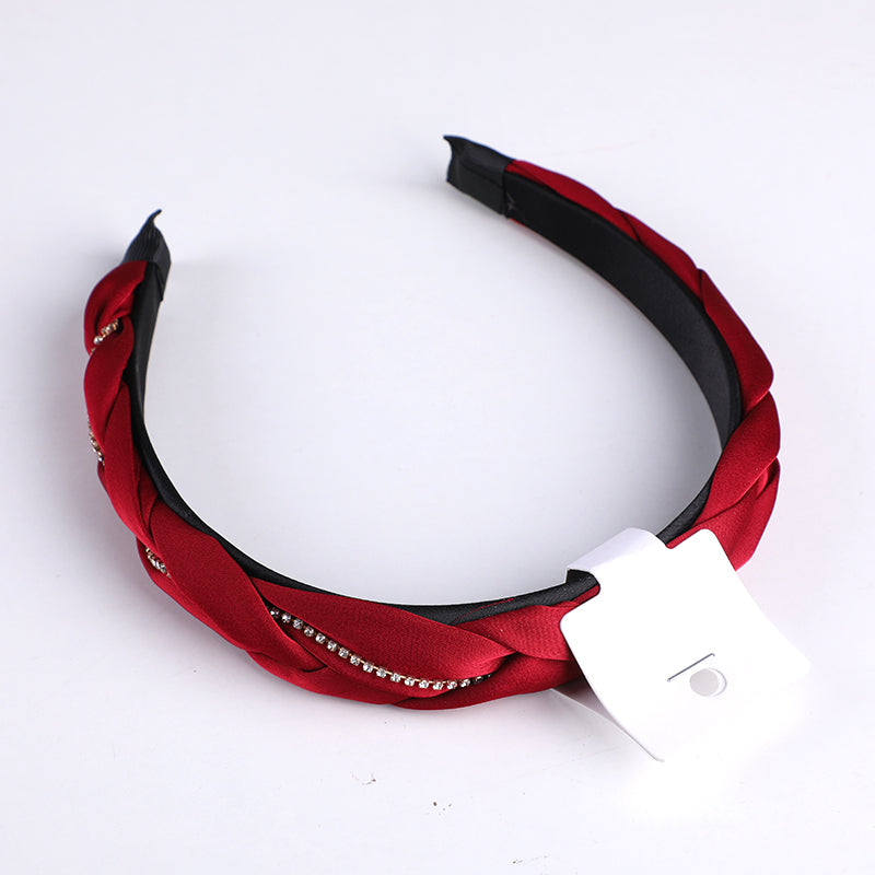 Serie rossa-Cerchietti per capelli con treccia semplice