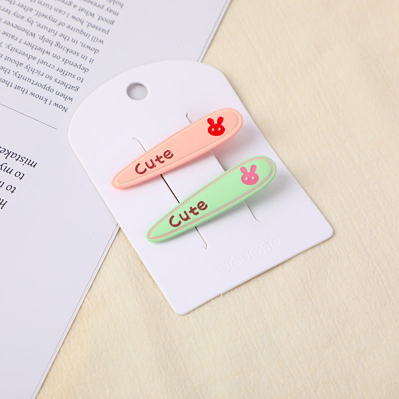 Fermaglio per Capelli in Lega con Lettere in Resina Epossidica