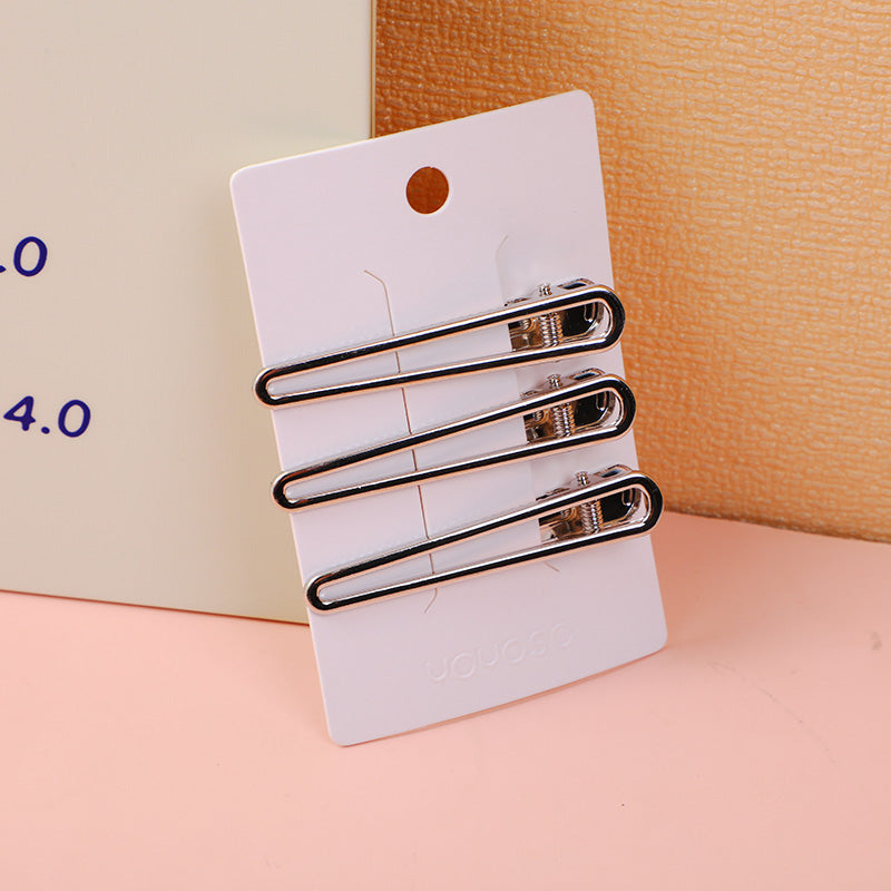 Fermaglio per capelli lisci a forma di goccia d'acqua in argento - 3 pezzi