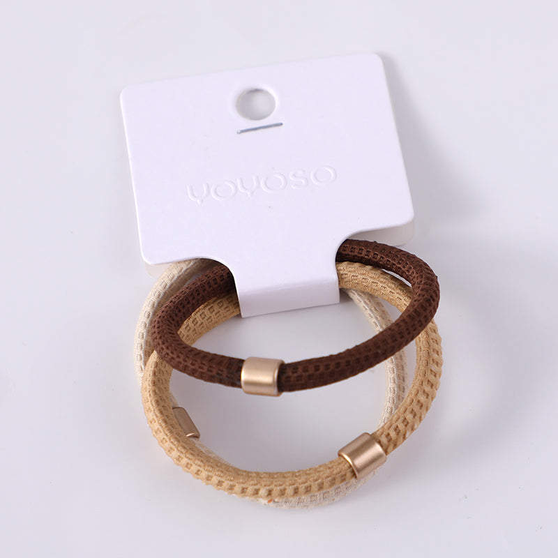 Elastici per capelli color caffè