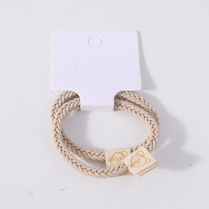 Testa di orso etichetta capelli Elastici