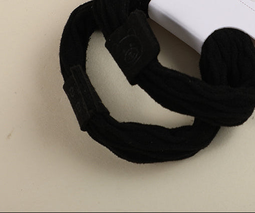 Elastici per capelli in spugna con logo dell'orso