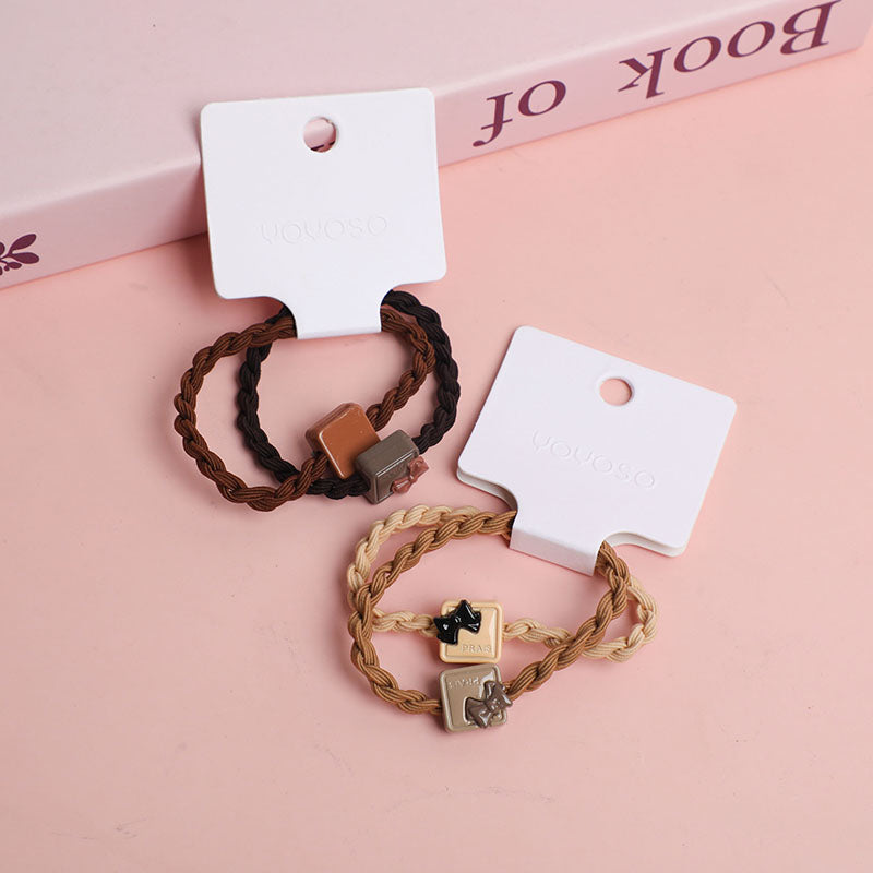 Cinturino in pelle con fiocco quadrato Cinturino in pelle-2 pezzi