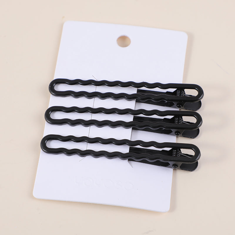 Clip a becco d'anatra ondulato opaco 8cm-3pz