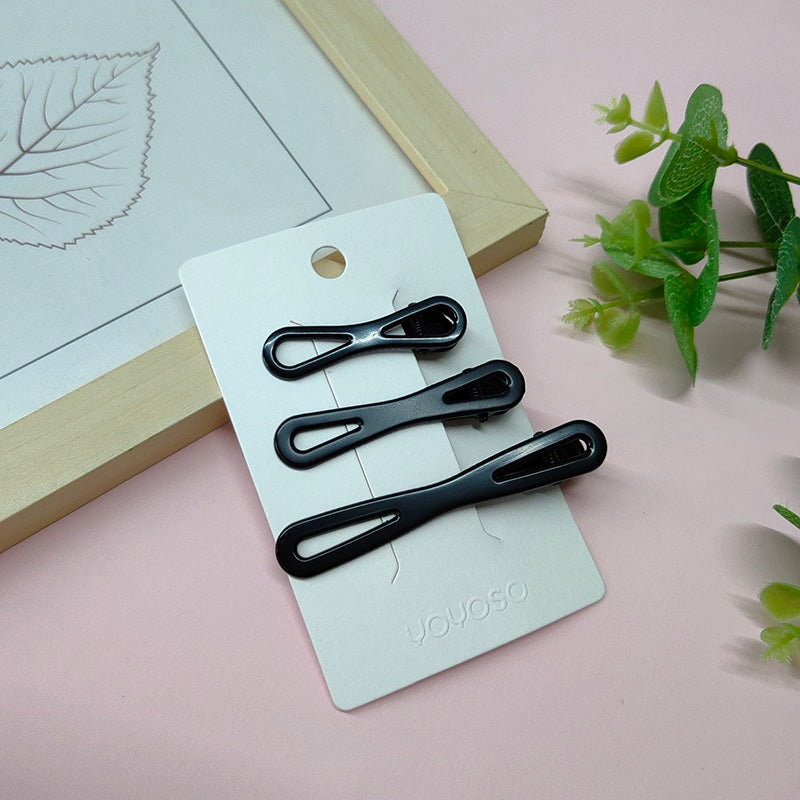 Fermaglio per capelli bowtie nero 3 pz