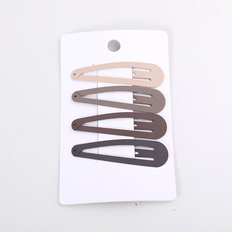 Clip BB a goccia d'acqua color caffè 4pz