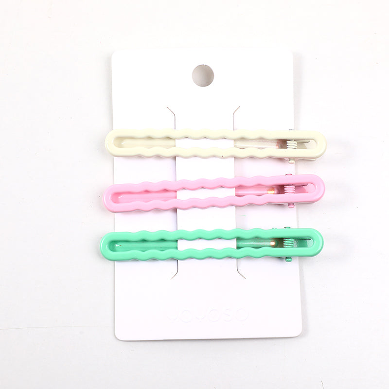 Piccolo Fermaglio per Capelli Ondulato in Lega-3 pezzi