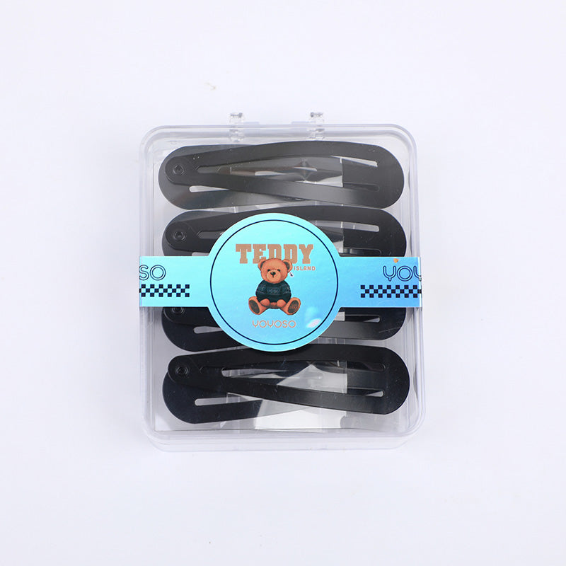 Serie TEDDY ISLAND: Set di 8 Fermagli BB Quadrati Opachi