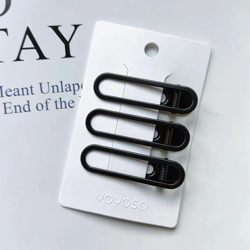 Fermaglio a Becco d'Anatra Ovale Nero