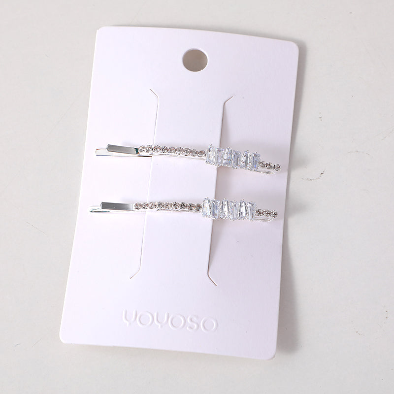 Delicato fermaglio per capelli con zircone facile da abbinare-7