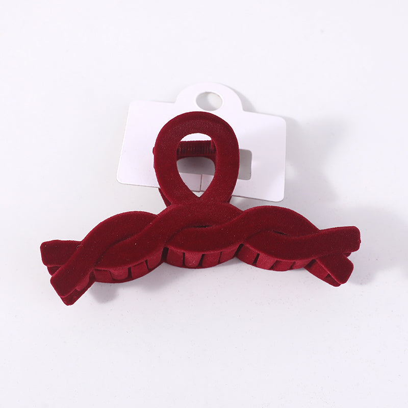 Fermaglio per capelli a treccia con floccatura