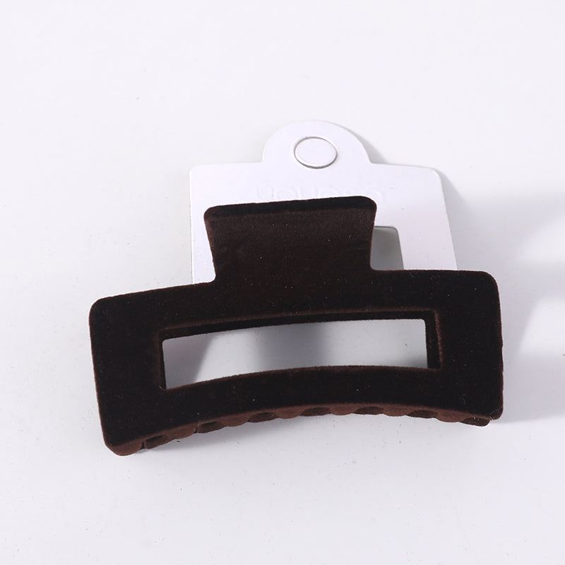 Fermaglio quadrato per capelli in floccato