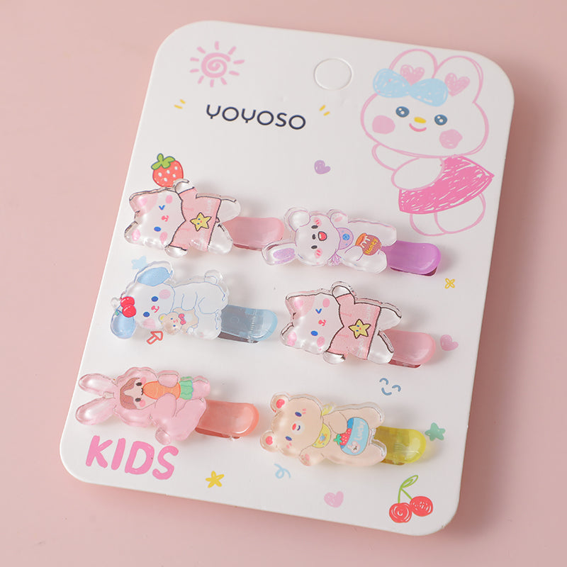 Simpatico e divertente fermaglio per capelli con combinazione di cartoni animati -1