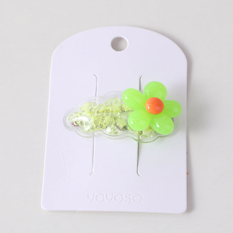 Pin per capelli in acrilico per bambini colorati e adorabili-8