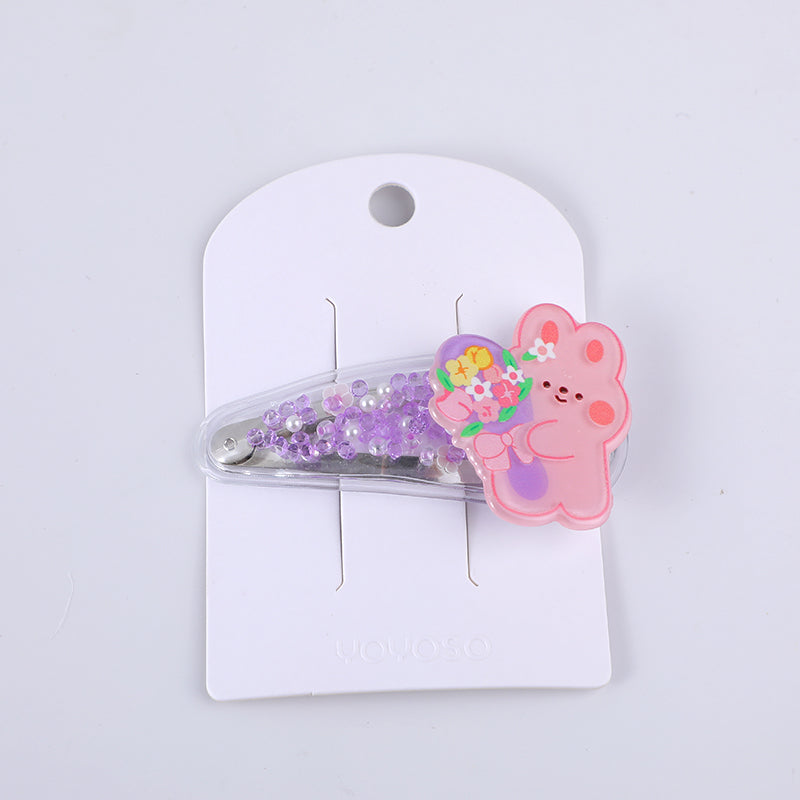 Fermaglio per Capelli in Acrilico Colorato e Adorabile per Bambini-24