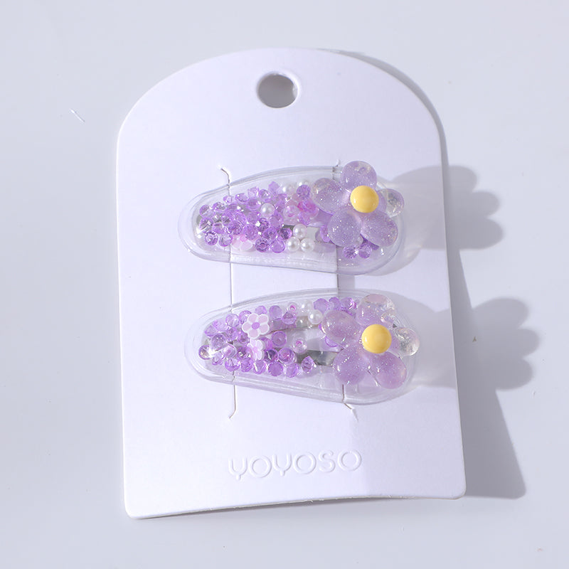 Fermaglio per Capelli in Acrilico Colorato e Adorabile per Bambini-38