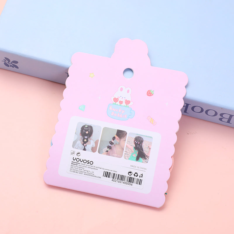 Set di elastici e fermagli per capelli serie Ocean - 10 pezzi