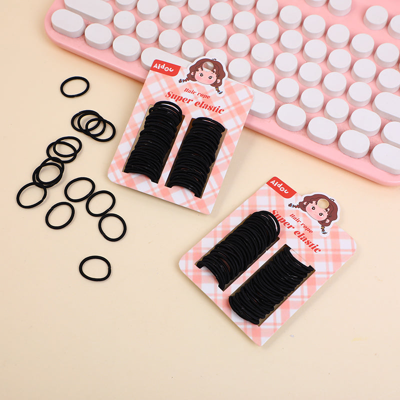 Fascetta per capelli nera per bambini-60pz