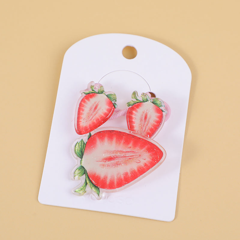 Set di mollette ed elastici alla frutta