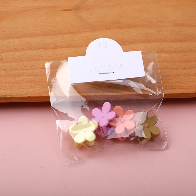 Clip per capelli con fiori colorati-4 pezzi