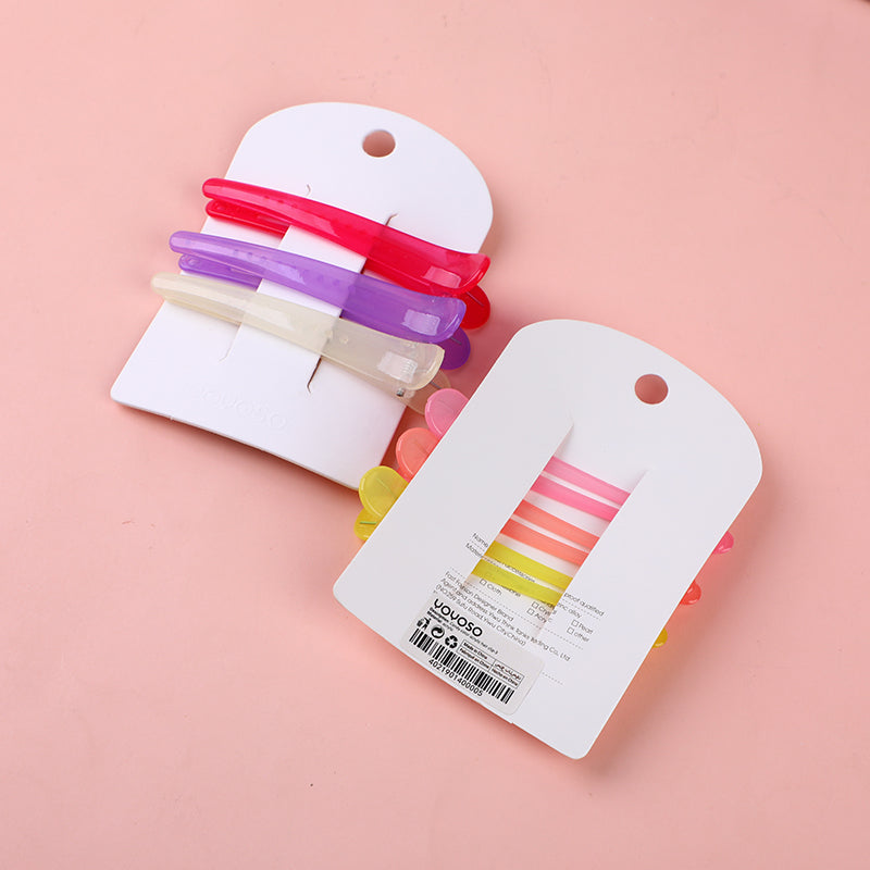 Fermaglio per capelli acrilico color caramello-3