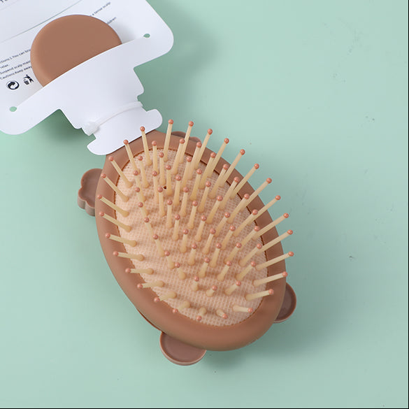 Cuscino d'aria mini a forma di orsetto con bolle di sapone pettine-3140