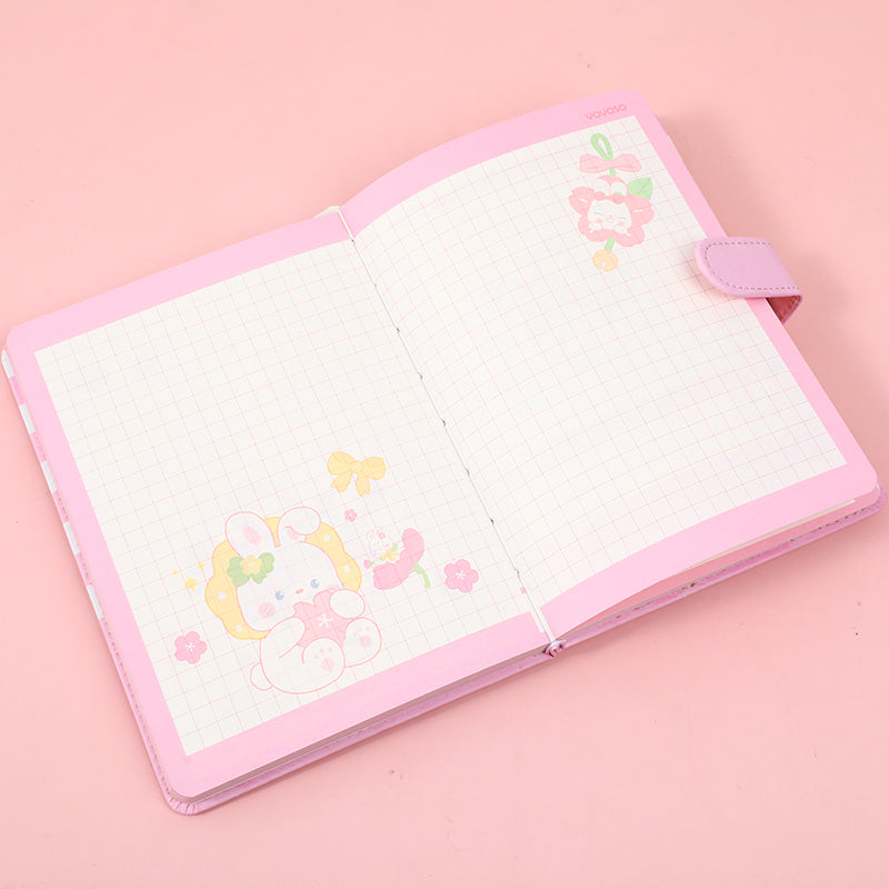 Sakura YOYO serie coniglio - quaderno con fibbia magnetica A5 - pagine a colori