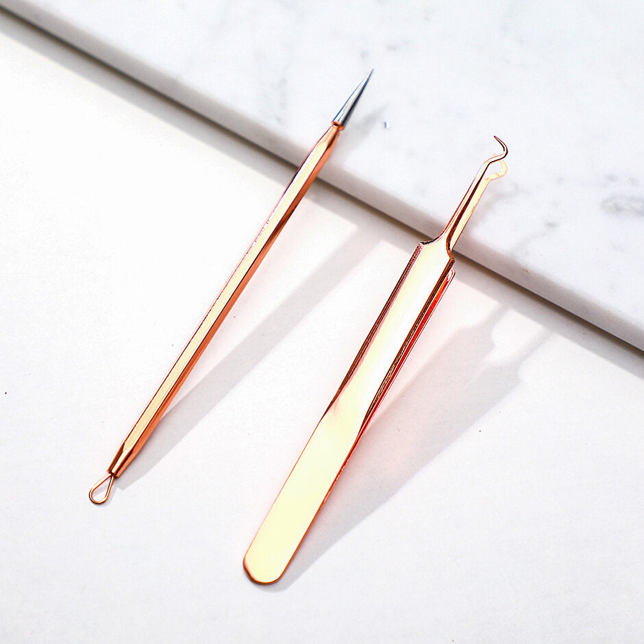 Ago di acne di alta qualità in oro rosa 2pcs