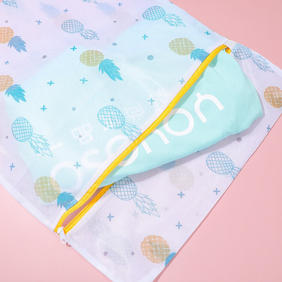 Set di 3 sacchetti per biancheria con stampa cactus