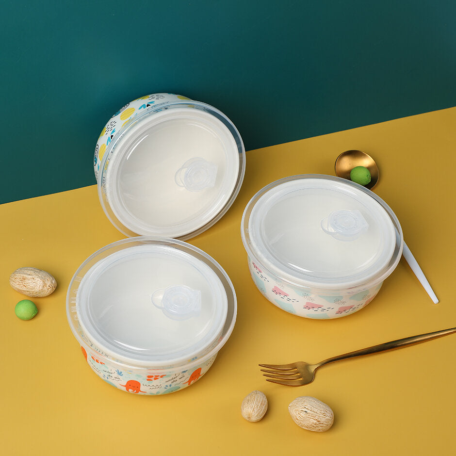 Ciotola di conservazione con motivi geometrici - grande