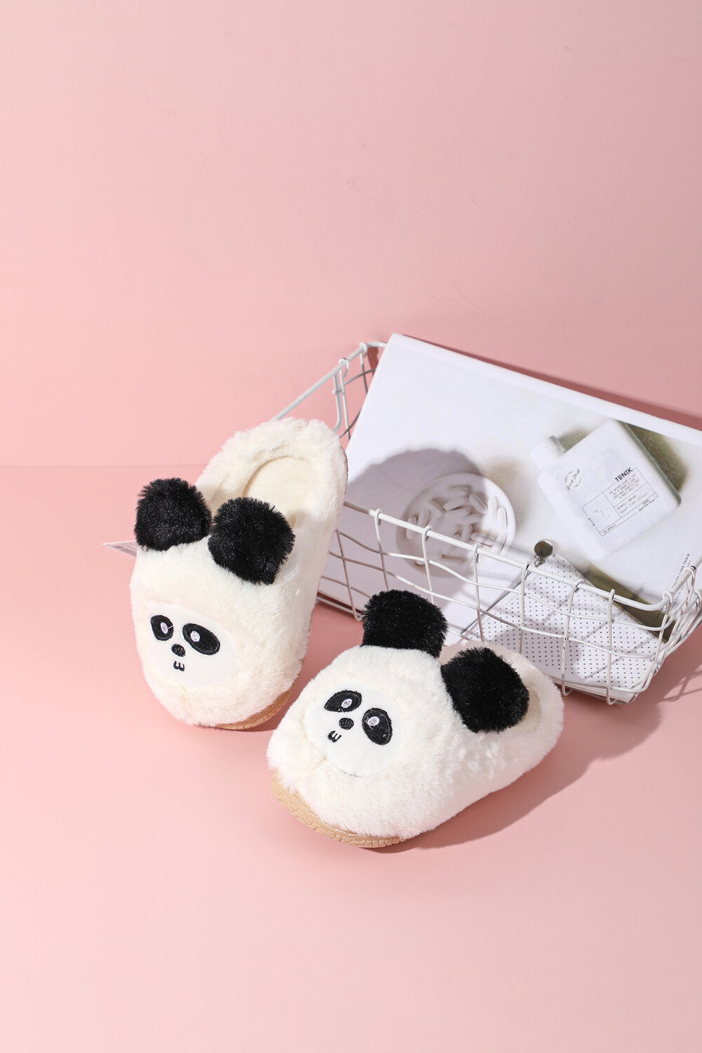 Pantofole in cotone per bambini Animal Party Panda-bianco 220
