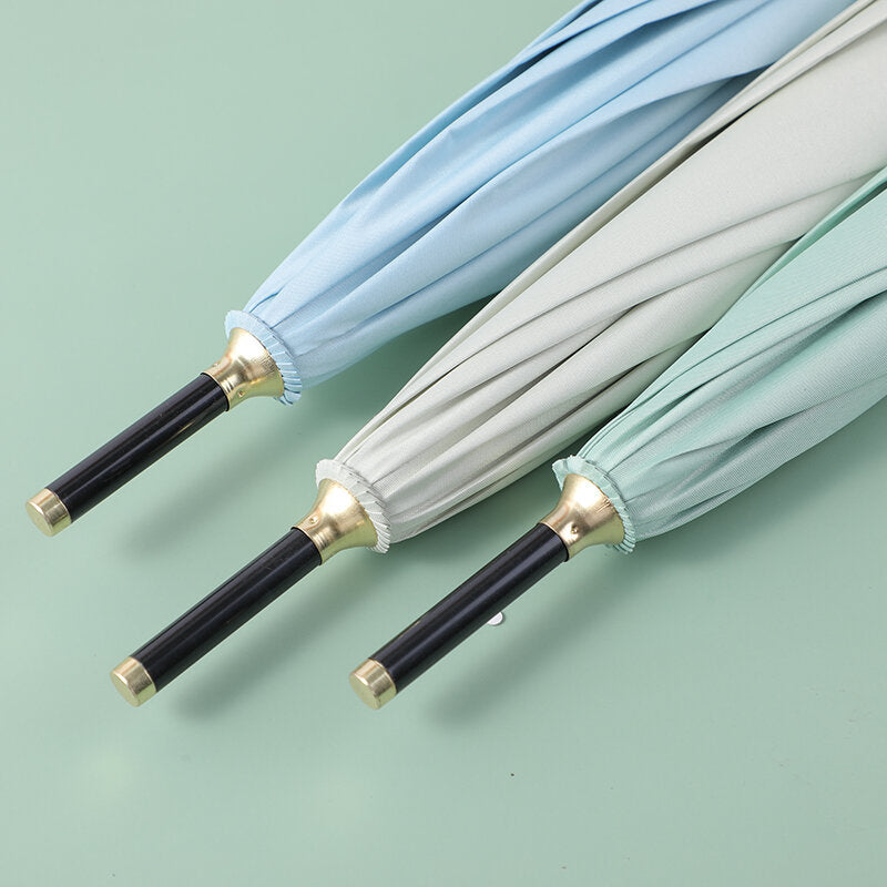 Ombrello semplice con manico dritto in gel argento