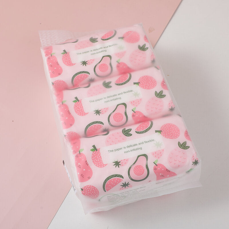 Fazzoletti per il viso in pasta di legno grezza 120 fogli-3 confezioni