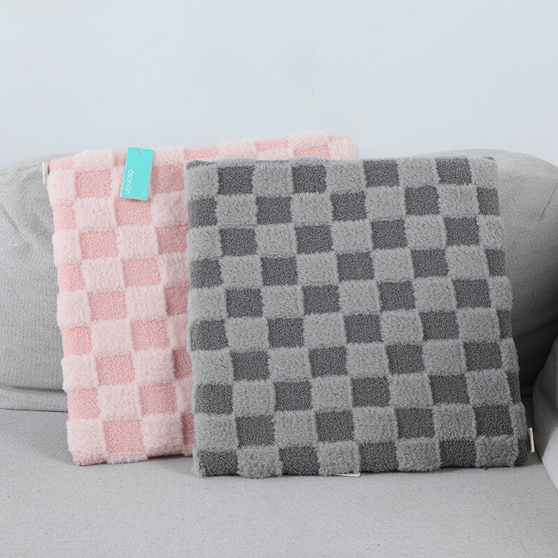 Cuscino quadrato della serie plaid