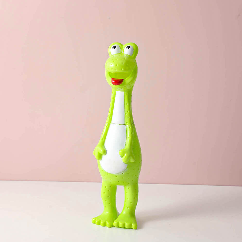 Giocattolo sonoro in pelle con bocca grande di dinosauro