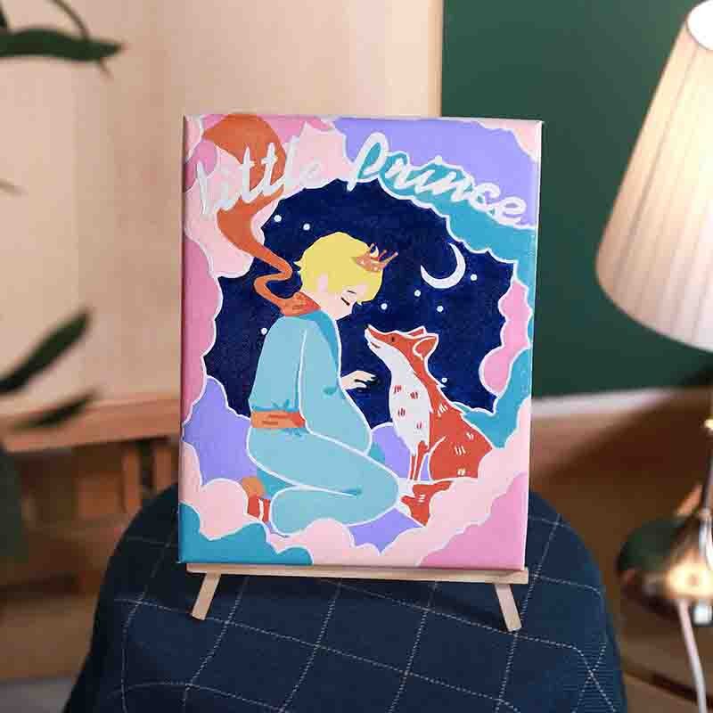 Notte stellata Poesia fai da te pittura a olio digitale