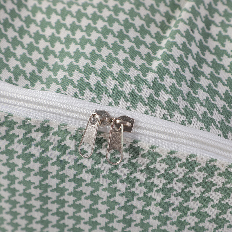 Borsa porta trapunte in pied-de-poule S-verde