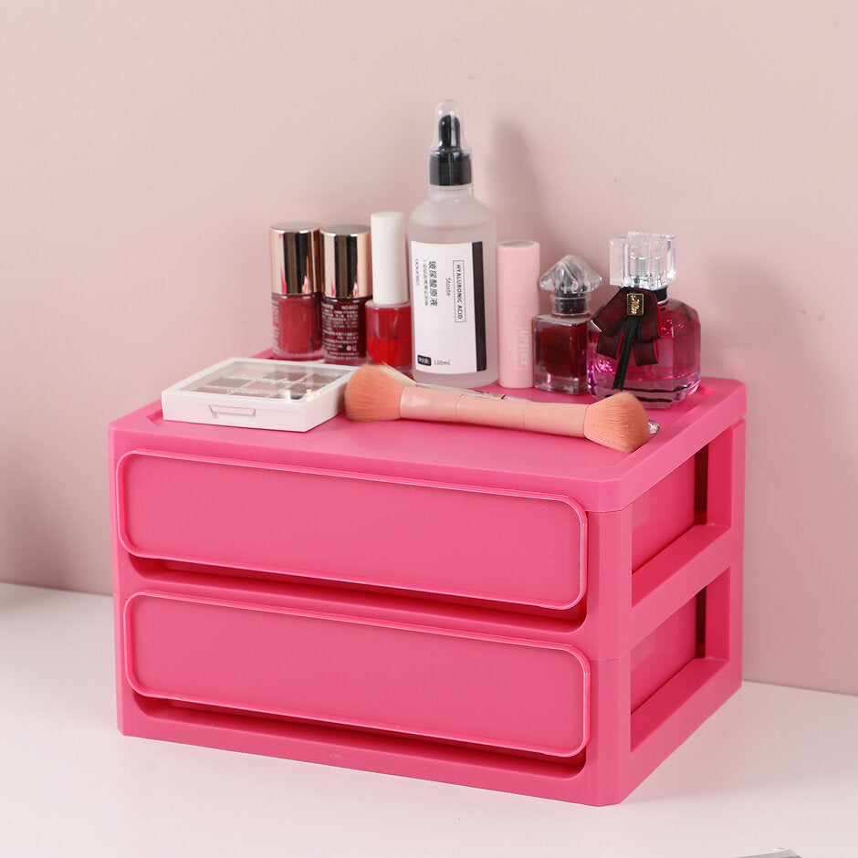 Scatola da tavolo a doppio strato Strawberry Rabbit - rosso rosa