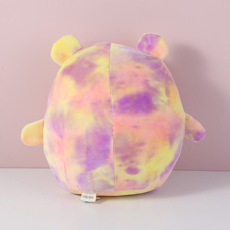 Peluche cuscino tondo orso tinto in massa -30 cm