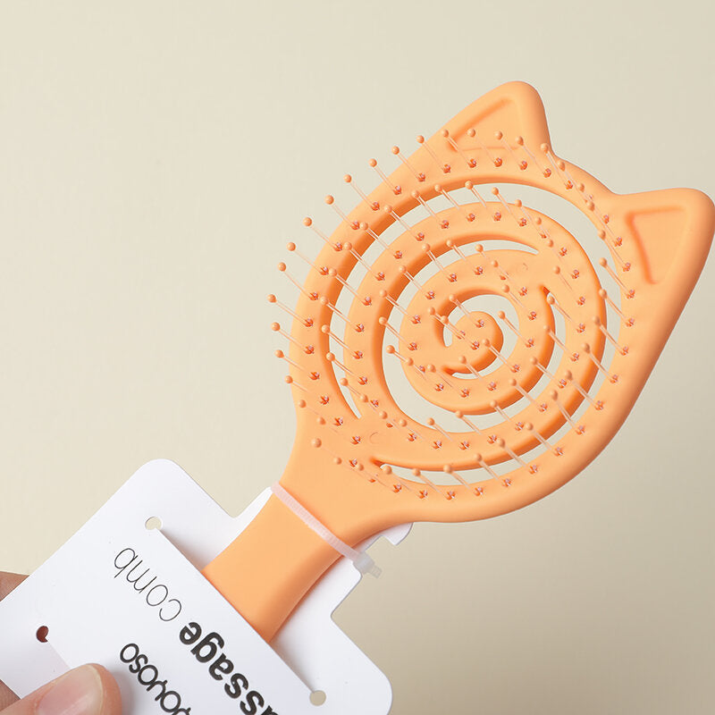 Pettine capelli bagnati e asciutti a testa per gatto - giallo