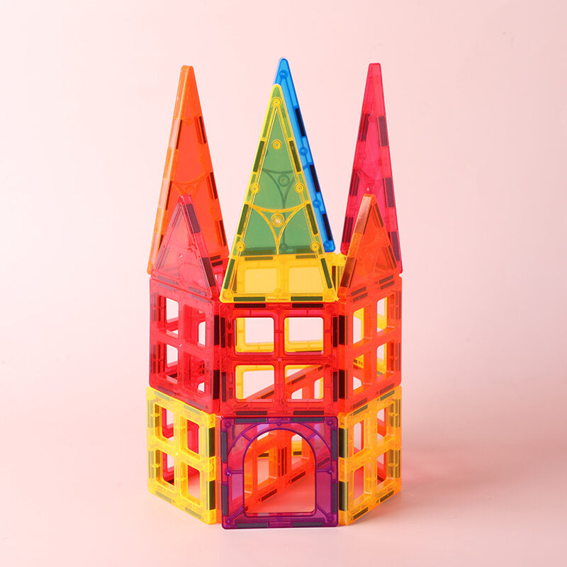 Blocchi di costruzione per finestre colorate con magnete 3D 70 pezzi