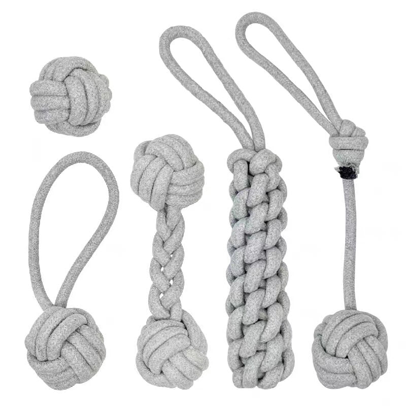 Giocattolo in corda annodata a palla calva