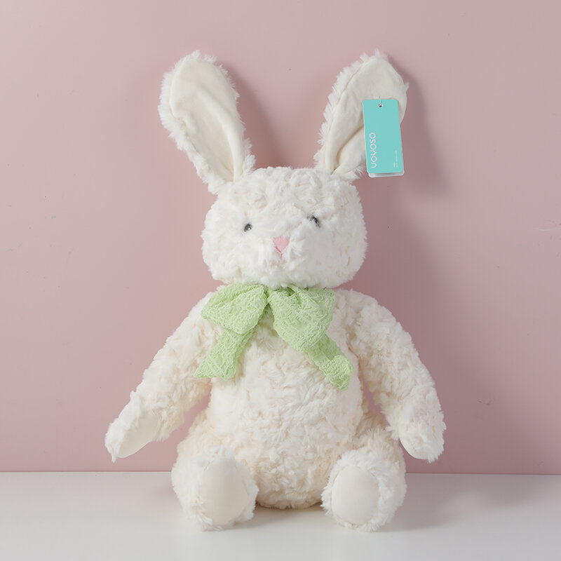 Bambola coniglio con papillon - 35 cm (occhi di plastica)